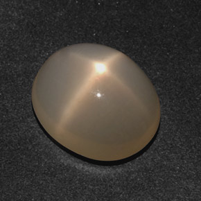 Piedra de luna estrella crema natural de 10,21 ct, corte óvalo, translúcido