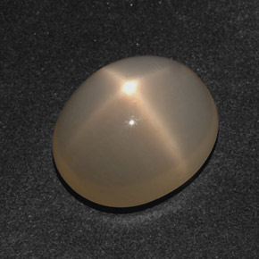 Piedra de luna estrella crema natural de 10,21 ct, corte óvalo, translúcido