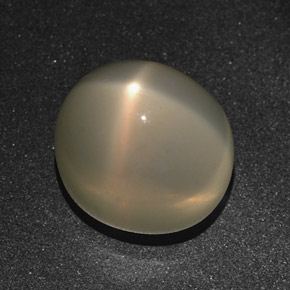 Piedra de luna estrella crema natural de 16,01 ct, corte óvalo, translúcido