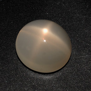 Piedra de luna estrella crema natural de 11,20 ct, corte óvalo, translúcido