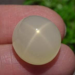 Piedra de luna estrella crema natural de 15,93 ct, corte óvalo, translúcido