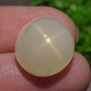 Piedra de luna estrella crema natural de 15,93 ct, corte óvalo, translúcido