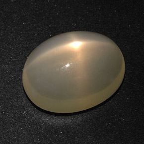 Piedra de luna estrella crema natural de 10,01 ct, corte óvalo, translúcido