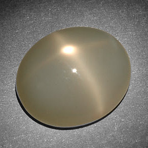 Piedra de luna estrella crema natural de 10,09 ct, corte óvalo, translúcido