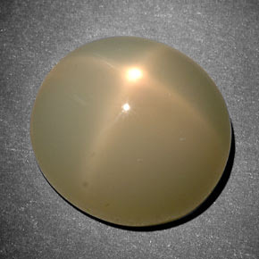 Piedra de luna estrella crema natural de 11,42 ct, corte óvalo, translúcido
