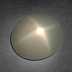 Piedra lunar estrella Crema natural de 9.81 ct, Transparente, Transparente / Translúcido