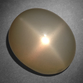 Piedra de luna estrella crema natural de 26,57 ct, corte óvalo, translúcido