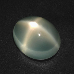 Piedra de luna estrella verde natural de 7,22 ct, corte óvalo, translúcido