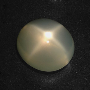 Piedra lunar estrella Crema natural de 8.33 ct, Corte Óvalo, Translúcido
