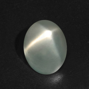 Piedra de luna estrella verde natural de 8,09 ct, corte óvalo, translúcido