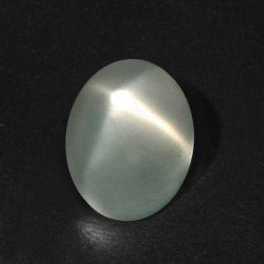 Piedra de luna estrella verde natural de 8,09 ct, corte óvalo, translúcido