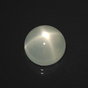 Piedra de luna estrella crema natural de 5,20 ct, corte redondo, translúcido