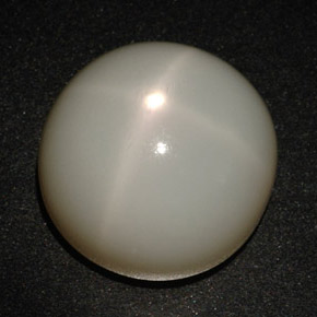 Piedra de luna estrella crema natural de 21,40 ct, corte redondo, translúcido