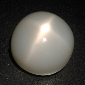 Piedra de luna estrella crema natural de 21,45 ct, corte redondo, translúcido