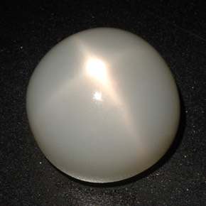 Piedra de luna estrella crema natural de 21,45 ct, corte redondo, translúcido