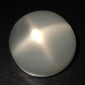 Piedra de luna estrella crema natural de 22,18 ct, corte redondo, translúcido