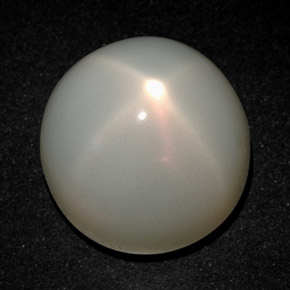 Piedra de luna estrella crema natural de 22,48 ct, corte redondo, translúcido