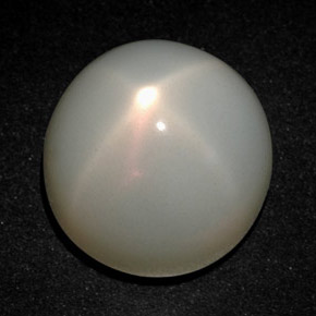 Piedra de luna estrella crema natural de 22,48 ct, corte redondo, translúcido