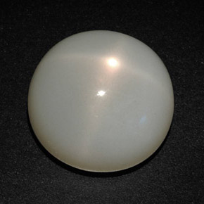 Piedra de luna estrella crema natural de 14,37 ct, corte redondo, translúcido