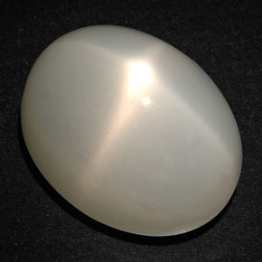 Piedra de luna estrella crema natural de 27,18 ct, corte óvalo, translúcido