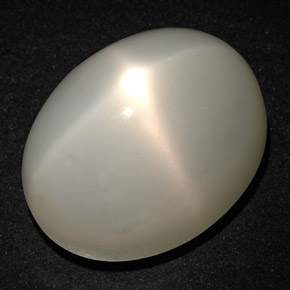 Piedra de luna estrella crema natural de 27,18 ct, corte óvalo, translúcido