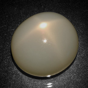 Piedra de luna estrella crema natural de 31,27 ct, corte óvalo, translúcido
