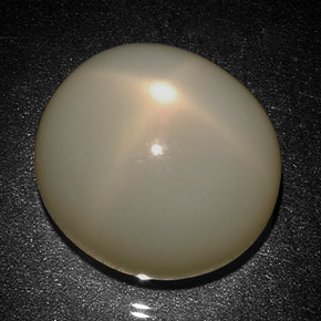 Piedra de luna estrella crema natural de 31,27 ct, corte óvalo, translúcido