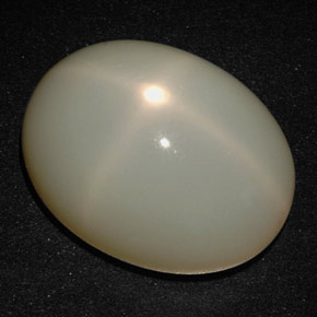 Piedra de luna estrella crema natural de 20,13 ct, corte óvalo, translúcido