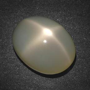 Piedra de luna estrella crema natural de 18,90 ct, corte óvalo, translúcido