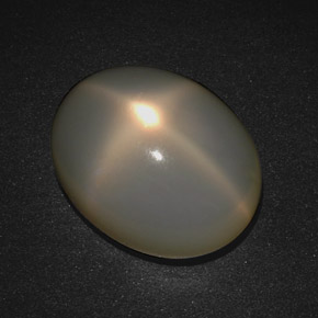 Piedra de luna estrella crema natural de 19,93 ct, corte óvalo, translúcido