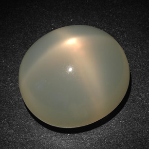 Piedra de luna estrella crema natural de 22,83 ct, corte óvalo, translúcido