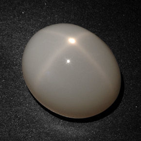 Piedra de luna estrella crema natural de 22,77 ct, corte óvalo, translúcido
