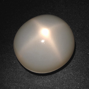 Piedra de luna estrella crema natural de 19,72 ct, corte óvalo, translúcido
