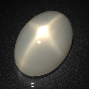Piedra de luna estrella crema natural de 17,53 ct, corte óvalo, translúcido