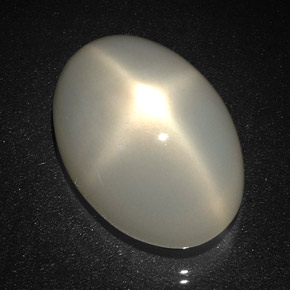 Piedra de luna estrella crema natural de 17,53 ct, corte óvalo, translúcido