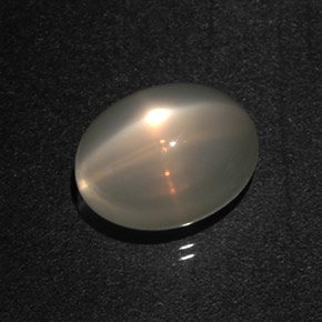 Piedra de luna estrella crema natural de 7,22 ct, corte óvalo, translúcido