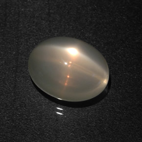 Piedra de luna estrella crema natural de 7,22 ct, corte óvalo, translúcido
