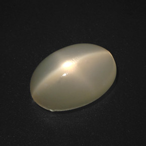 Piedra de luna estrella crema natural de 5,89 ct, corte óvalo, translúcido