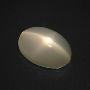 Piedra de luna estrella crema natural de 5,89 ct, corte óvalo, translúcido