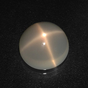 Piedra de luna estrella crema natural de 3,04 ct, corte redondo, translúcido