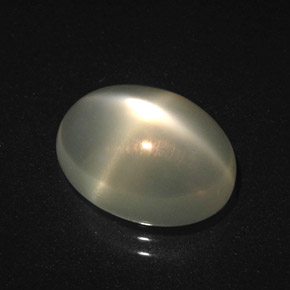Piedra de luna estrella crema natural de 4,30 ct, corte óvalo, translúcido