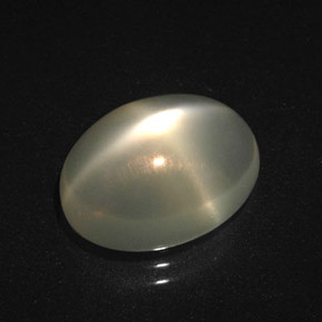 Piedra de luna estrella crema natural de 4,30 ct, corte óvalo, translúcido