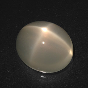 Piedra lunar estrella Crema natural de 5.45 ct, Corte Óvalo, Translúcido