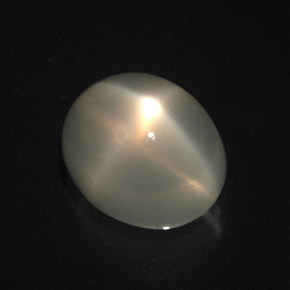 Piedra de luna estrella crema natural de 4,07 ct, corte óvalo, translúcido
