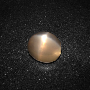 Piedra lunar estrella Durazno crema natural de 3.80 ct, Corte Óvalo, Translúcido
