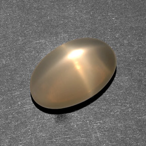 Piedra lunar estrella Crema natural de 7.38 ct, Transparente, Transparente / Translúcido