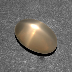 Piedra lunar estrella Crema natural de 7.38 ct, Transparente, Transparente / Translúcido