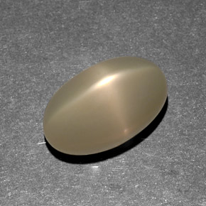 Piedra de luna estrella crema natural de 9,13 ct, transparente, transparente / translúcido