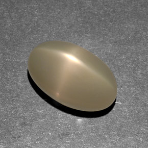 Piedra de luna estrella crema natural de 9,13 ct, transparente, transparente / translúcido