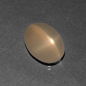 Piedra de luna estrella crema natural de 7,09 ct, transparente, transparente / translúcido